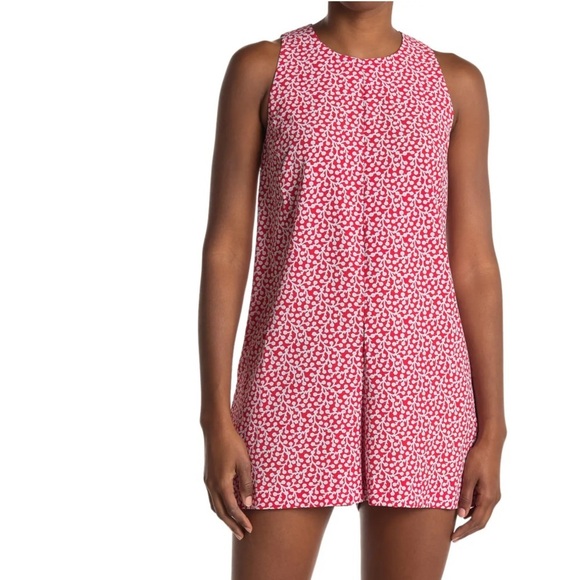 FRENCH CONNECTION Elao Evening Dew Romper in Red Size 2 NWOT - Picture 1 of 8